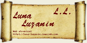 Luna Lužanin vizit kartica